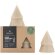 Set 2 velas árbol navidad cera palmiste comercio justo Beige