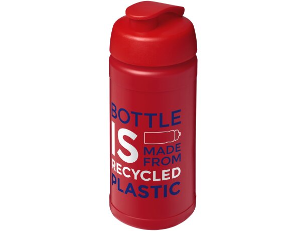 Bidón deportivo Baseline reciclado con tapa Flip 500ml Rojo/rojo detalle 5