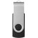 Memoria USB Rotate 2GB con protección giratoria de aluminio Negro intenso/plateado detalle 4