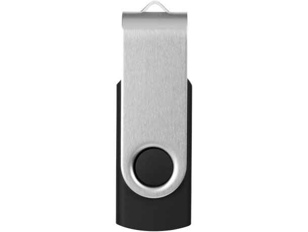 Memoria USB Rotate 2GB con protección giratoria de aluminio Negro intenso/plateado detalle 4