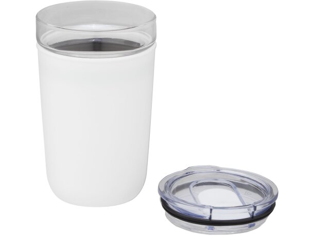Vaso Bello vidrio borosilicato 420ml con carcasa reciclada Blanco detalle 3