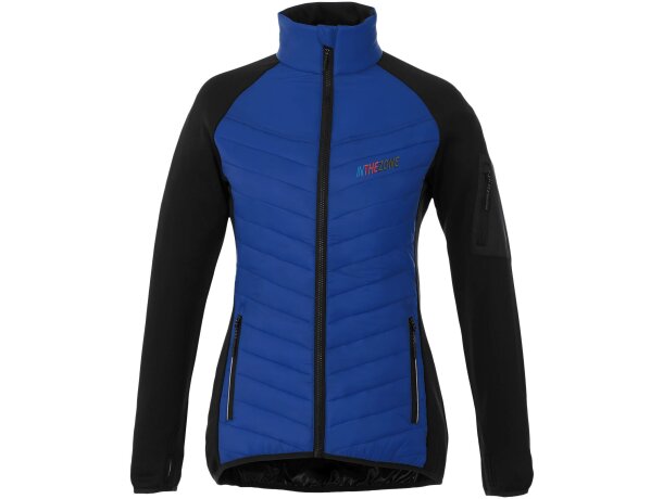 Chaqueta aislante híbrida mujer Banff con tejido repelente Azul detalle 4