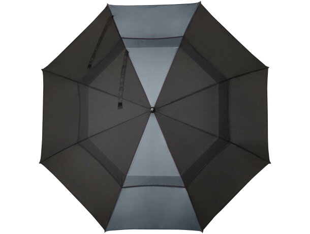 Paraguas cortaviento Jeff con apertura automática y fibra vidrio Gris detalle 14