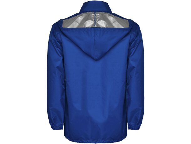 Chubasquero ligero unisex Escocia Roly con capucha plegable Azul real detalle 8