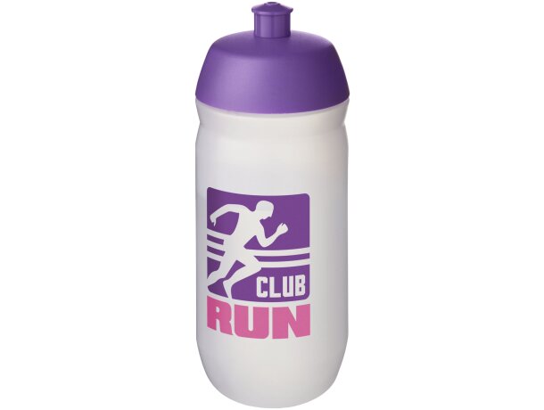 Bidones deportivos plástico mdpe estrujable Morado/transparente escarchado detalle 17