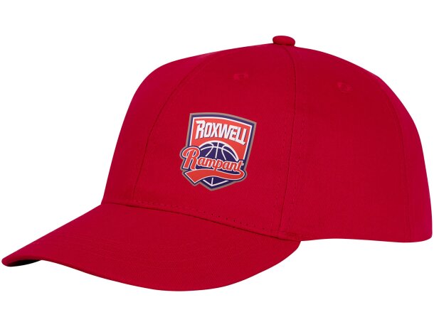 Gorra dividida en 6 paneles. Ideal para merchandising Rojo detalle 13