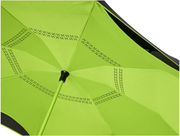 Paraguas con cierre a la inversa de 23 Yoon Lima/negro intenso detalle 1