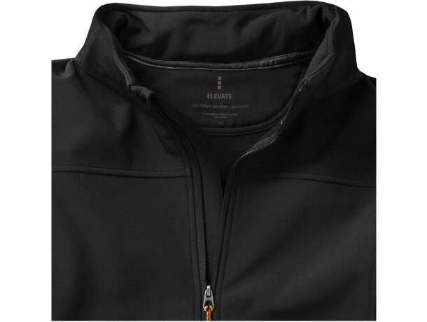 Chaqueta softshell de hombre Langley impermeable transpirable Negro intenso detalle 41