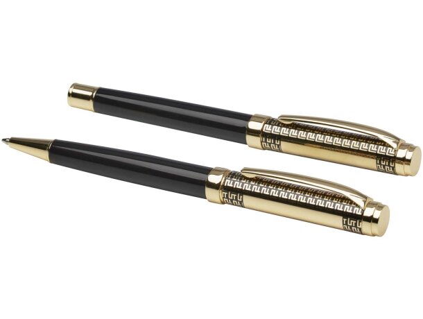 Set bolígrafo y rollerball Legato latón reciclado Dorado detalle 5