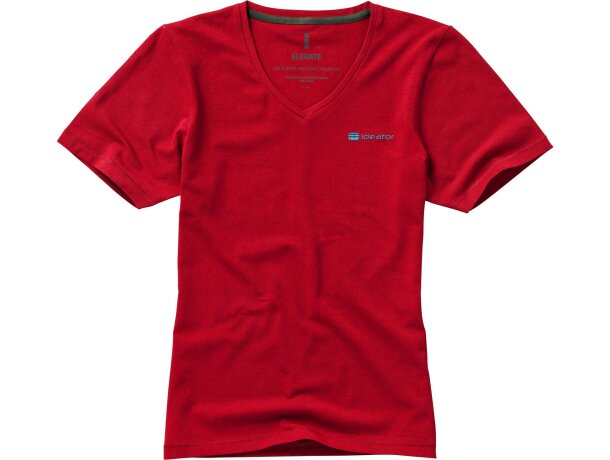 Camiseta de mujer Kawartha de alta calidad 200 gr Rojo detalle 6