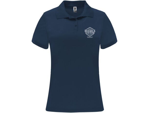 Polo deportivo de manga corta para mujer Monzha Roly Azul marino detalle 37