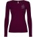 Camiseta manga larga mujer algodón 100% Roly Extreme Granate detalle 21