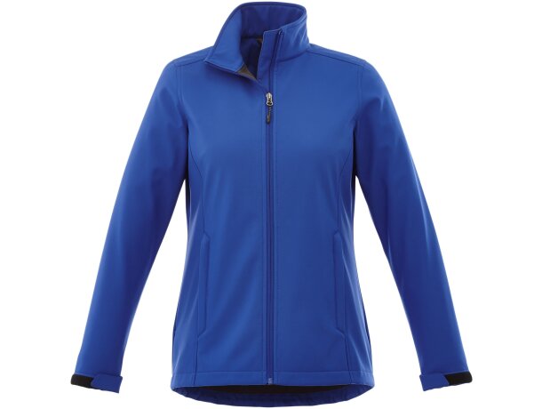 Chaqueta softshell de mujer Maxson impermeable transpirable Azul real clásico detalle 14