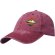 Gorra lavada de 6 paneles Grafton con algodón reciclado Burdeos detalle 10