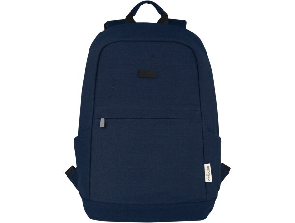 Mochila antirrobo Joey 18L portátil 15,6 lona reciclada GRS Azul marino detalle 9