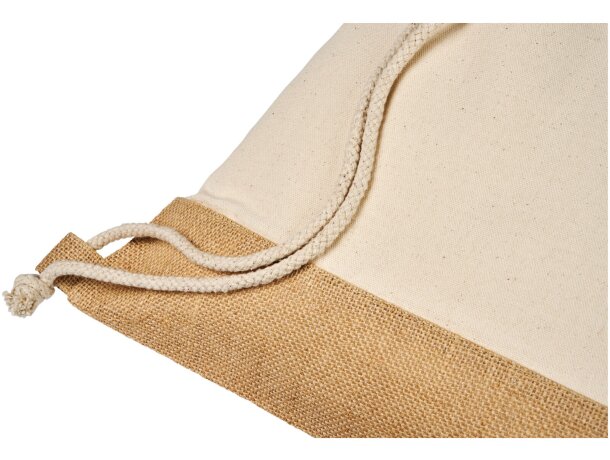Mochila de cuerdas de yute de algodón 5L Delhi Natural/natural detalle 3