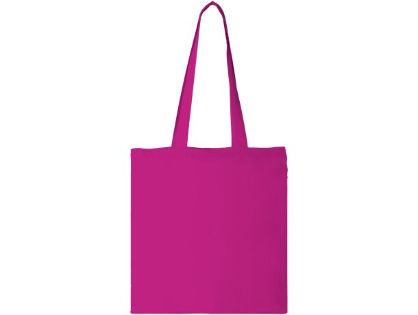 Bolsa 100% algodón asas largas certificado oeko-tex 100 g/m2 Carolina Magenta detalle 4