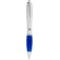 Bolígrafo plateado con empuñadura de color “Nash” Plateado/azul real