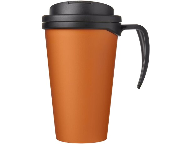 Americano® Grande taza 350 ml con tapa antigoteo Naranja/negro intenso detalle 4