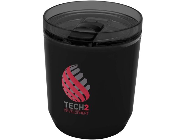 Vaso de doble pared Hudson 180ml plástico reciclado Negro intenso detalle 6