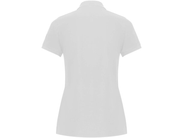 Polo manga corta mujer Pegaso Premium Roly piqué algodón Blanco detalle 2