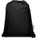Bolsa con cuerdas Peru Blend de algodón reciclado GRS 5L Negro intenso detalle 7
