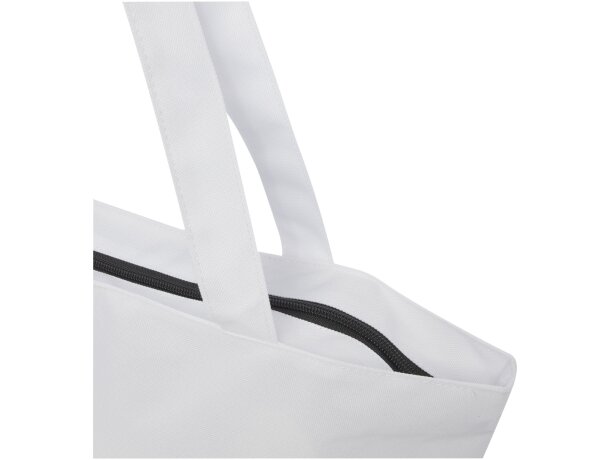 Bolsa tote con cremallera Panama de 20L certificada GRS Blanco detalle 13