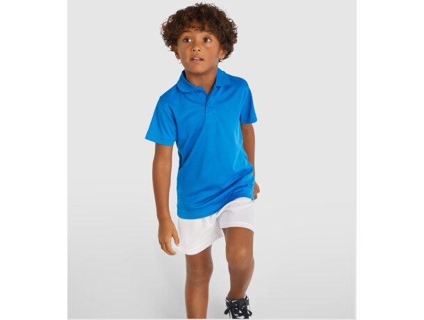 Polo deportivo manga corta infantil Monzha Roly transpirable Azul turquesa detalle 15