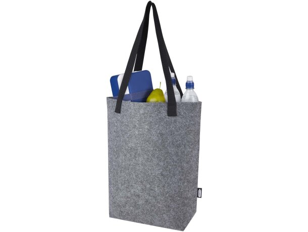 Bolsa tote de fieltro reciclado certificado GRS Felta Gris medio detalle 4