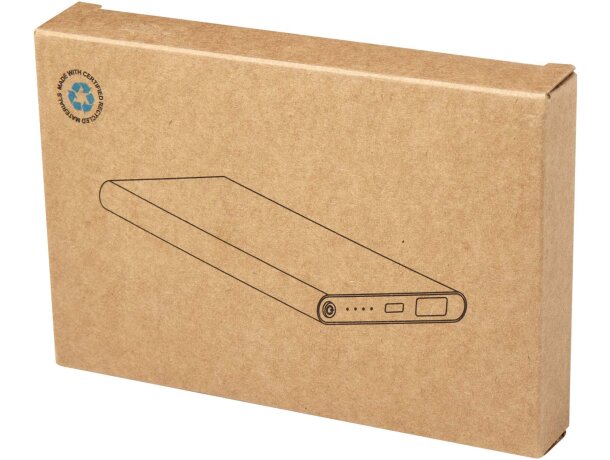 Batería externa Pep 4000 mAh aluminio reciclado certificado RCS Negro intenso detalle 4