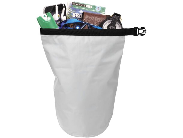 Bolsa deporte con hebilla de plástico poliéster 190T Blanco detalle 1