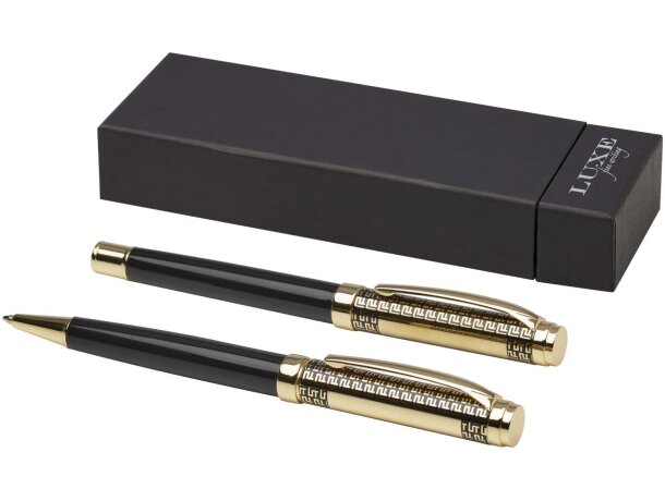 Set bolígrafo y rollerball Legato latón reciclado Dorado detalle 8