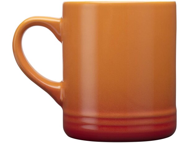 Taza cerámica Laguna 330ml con efecto degradado brillante Naranja detalle 9