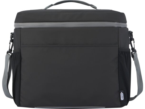 Bolsa isotérmica Aqua 22L poliéster reciclado certificado GRS Negro intenso detalle 3