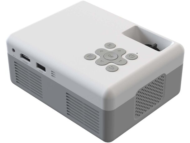 Proyector Prixton Mini Pro Cinema con puerto HDMI y altavoz Gris/blanco detalle 3