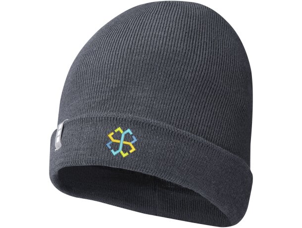 Gorros lana acrílico Elevate Life Gris tormenta detalle 7