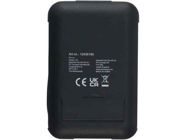 Cable de carga modular reciclado con soporte para móvil Savvy Negro intenso detalle 2
