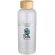 Botella Mirage 650ml vidrio borosilicato con tapa de bambú Transparente detalle 1