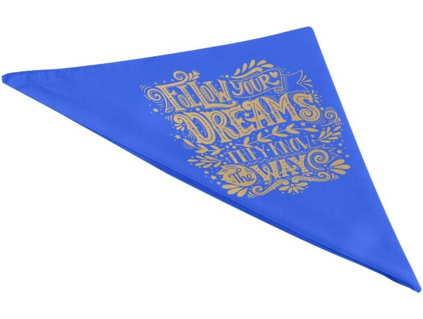 Pañuelo Heracles de poliéster reciclado con certificado GRS Azul real detalle 13
