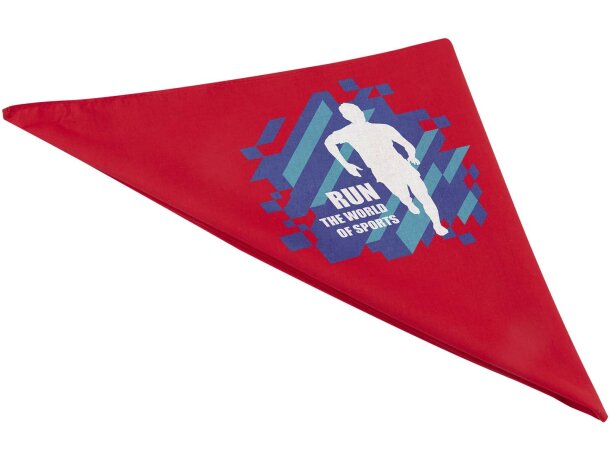 Pañuelo Heracles de poliéster reciclado con certificado GRS Rojo detalle 17