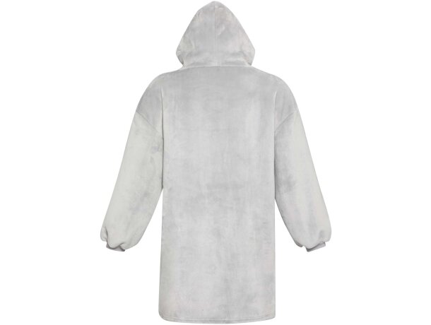 Manta con capucha Denali certificación GRS poliéster reciclado Gris detalle 14