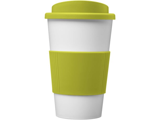 Vaso térmico 350ml con agarradera Americano Blanco/lima detalle 42