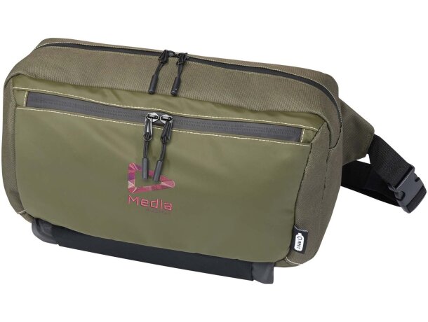 Bolsa bandolera modular reciclada certificación GRS Roam Verde detalle 7