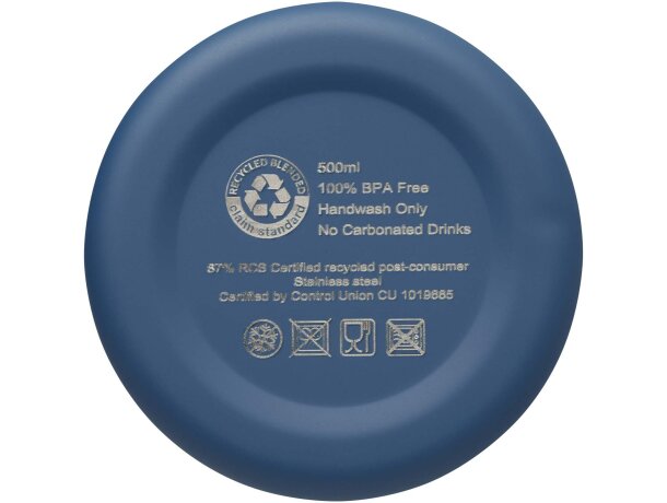 Bidón Spring 500ml acero inoxidable reciclado RCS Azul océano detalle 18