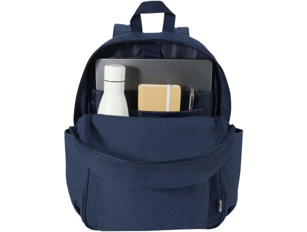 Mochila urbana Recanvas para portátil con materiales reciclados Azul marino detalle 9