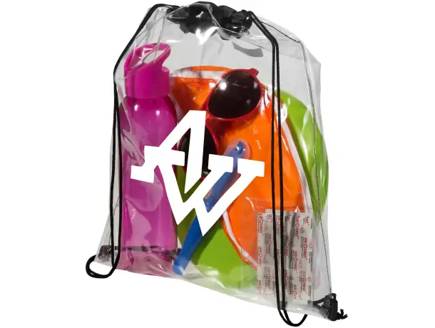 Mochila saco cuerdas Lancaster PVC transparente eventos