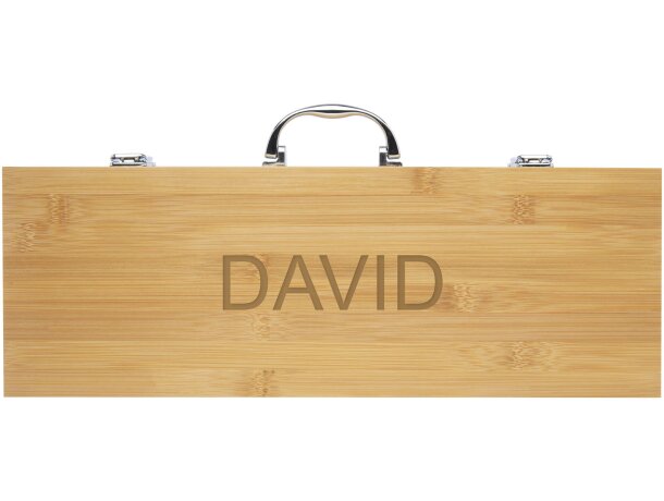 Set de barbacoa de 5 piezas Churras en bambú sostenible Natural detalle 1