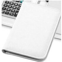 Bloc de notas con tapas de PU y calculadora personalizada blanca Bloc de notas con tapas de PU y calculadora personalizada blanca