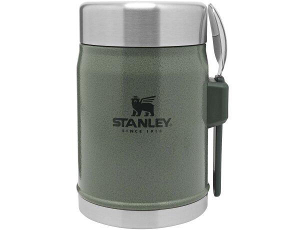 Tarro Stanley Legendary 400ml con cuchador acero inoxidable Verde bosque detalle 6