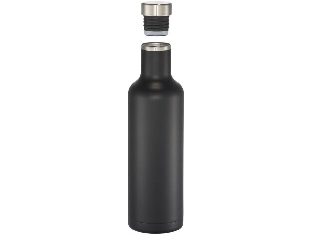 Botellas térmicas personalizadas acero inoxidable Pinto Negro intenso detalle 3